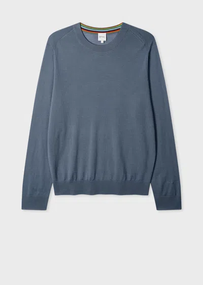 Paul Smith Stone Blue Merino Wool Sweater