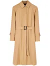 Paul Smith Women's Camel 'storm System' Wool Belted Mac Brown In Neutrals