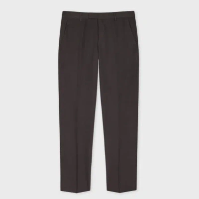Paul Smith Straight-fit Charcoal Wool Trousers Grey