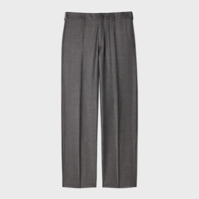 Paul Smith Straight-fit Grey Check Wool Trousers In Gray