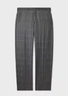 Paul Smith Straight-fit Grey Wool Check Trousers In Gray
