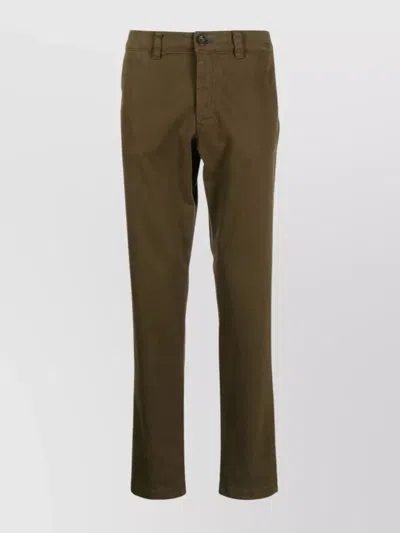 Paul Smith Straight-leg Chino Trousers Organic Cotton In Green