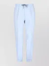 Paul Smith Straight Leg Trousers Elastic Waistband In Blue