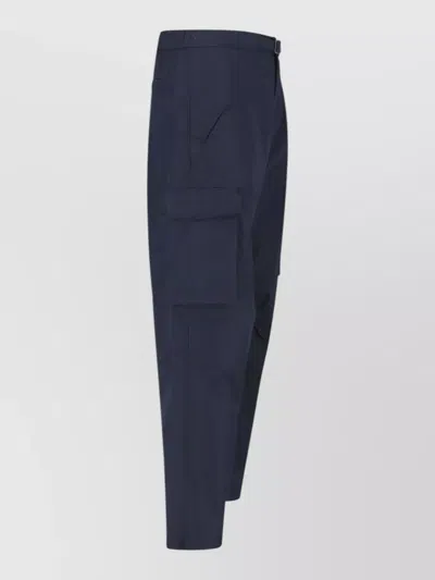 Paul Smith Straight Shorts Belt Loops Pockets Cargo In Blue