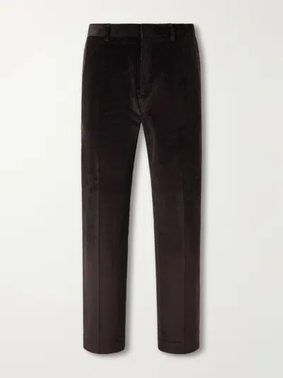 Paul Smith Straight-leg Cotton-stretch Corduroy Suit Trousers In Brown