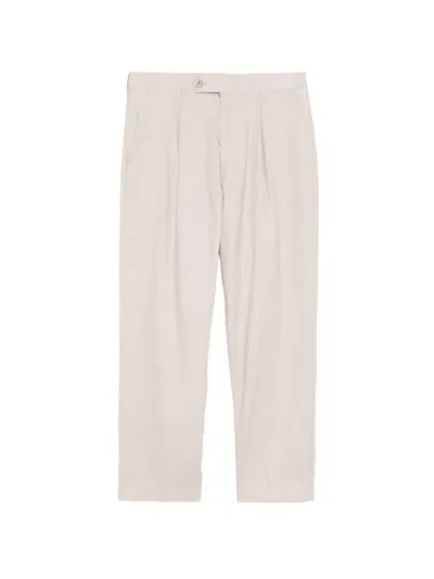 Paul Smith Straight-leg Linen And Wool-blend Trousers In Neutral