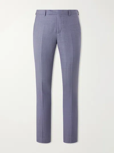 Paul Smith Straight-leg Wool Suit Trousers In Purple
