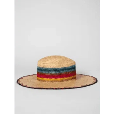 Paul Smith Straw Crotchet Hat W1a-306f-ah560.62 In Beige