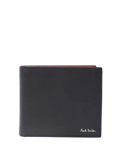 Paul Smith Straw-grain Wallet In Negro