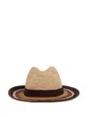 Paul Smith Straw Sun Hat In Brown