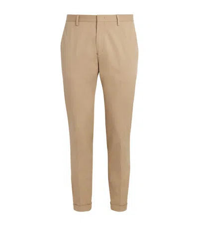 Paul Smith Stretch-cotton Chinos In Beige