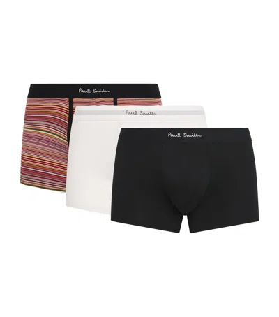 Paul Smith Stretch-cotton Signature Stripe Trunks In Multi