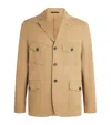 Paul Smith Tan Fine Cotton-twill Four Pocket Blazer Brown In Sand