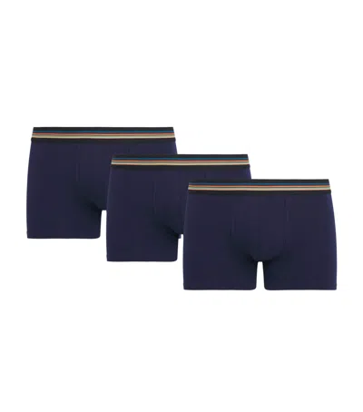 Paul Smith Stretch-organic Cotton Trunks In Blue