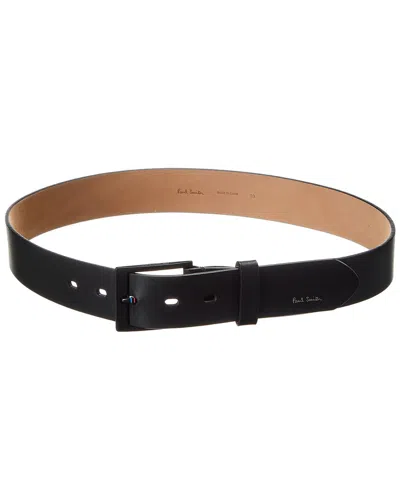 Paul Smith Stripe Buckle Leather Belt