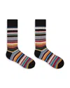Paul Smith Stripe Crew Socks In Multi