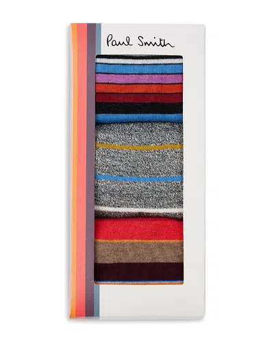 Paul Smith Stripe Crew Socks, Pack Of 3 In Multi