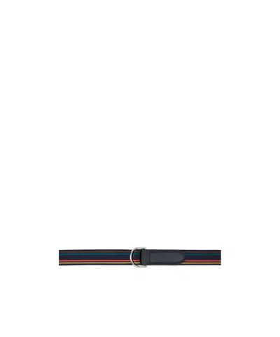 Paul Smith Stripe D-ring Belt In Black