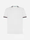 Paul Smith Signature Stripe Trim T-shirt In White