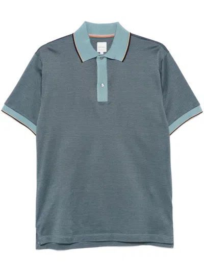 Paul Smith Stripe-detail Polo Shirt In Green