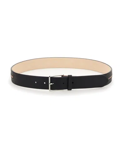 Paul Smith Stripe Detailed Belt In Black