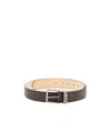 Paul Smith Stripe Detailed Buckle Belt In Nude
