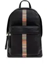 Paul Smith Backpack Striped Detail Adjustable Straps In Black
