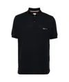 Paul Smith Navy Signature Stripe Logo Cotton Polo In Black