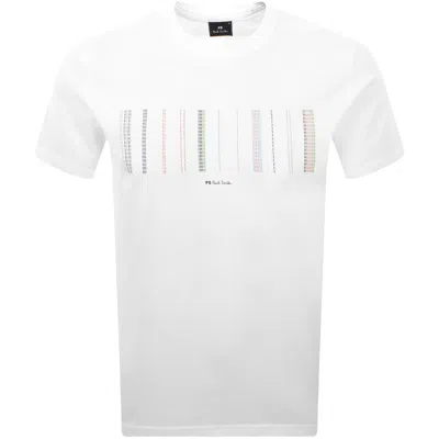 Paul Smith Stripe Logo T Shirt White