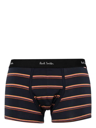 Paul Smith Stripe-print Boxers In Blue