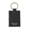 Paul Smith Stripe Print Keyring In Black