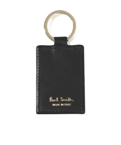 Paul Smith Stripe Print Keyring In Black