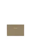 Paul Smith Stripe-print Logo Cardholder In Brown