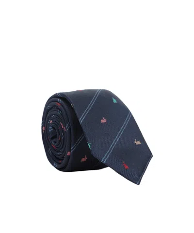 PAUL SMITH PAUL SMITH RABBIT EMBROIDERED TIE