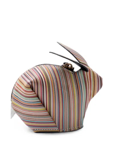 Paul Smith Stripe Rabbit Coin Pouch In Multi