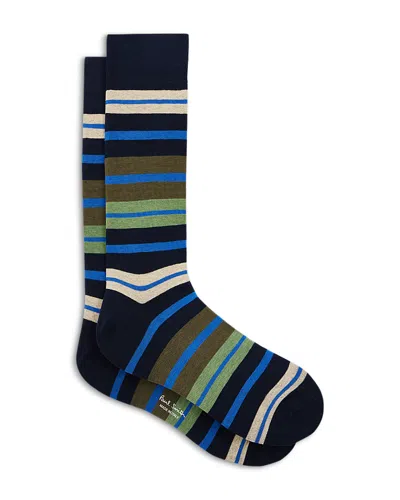 Paul Smith Stripe Socks In Blue