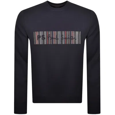 Paul Smith Stripe Sweatshirt Navy In Blue