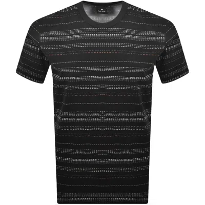 Paul Smith Stripe T Shirt Black
