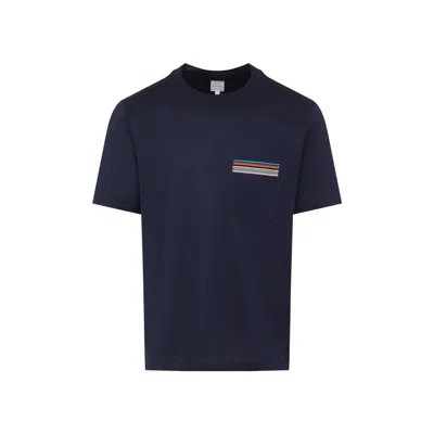 Paul Smith Stripe T-shirt Men In Blue