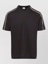 Paul Smith Stripe Tape Detail Crew Neck Tshirt In Black