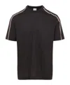 Paul Smith Stripe Tape Detail Crew Neck Tshirt In Black