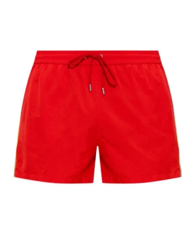 Paul Smith Stripe-trim Swim Shorts In Red