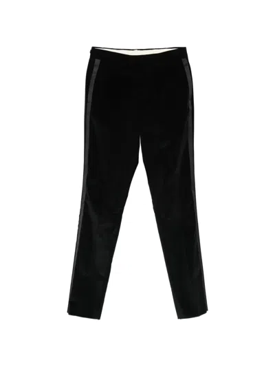 Paul Smith Stripe Velvet Trousers In Black
