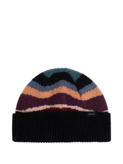 PAUL SMITH STRIPED BEANIE HAT