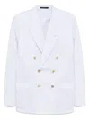 Paul Smith Striped Blazer In Blue