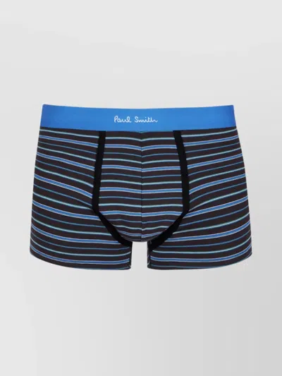 Paul Smith Striped Boxer Briefs Pack 3 In Blue