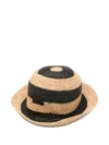 Paul Smith Striped Braided Raffia Hat In Multi