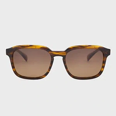 Paul Smith Striped Brown 'parfett' Sunglasses Multicolour
