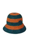 Paul Smith Straw Hat With Painttch Logo In Neutral
