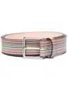 PAUL SMITH STRIPED BUCKLE BELT